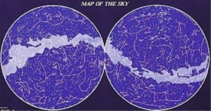 Southern and northern hemipheres MW-Contours