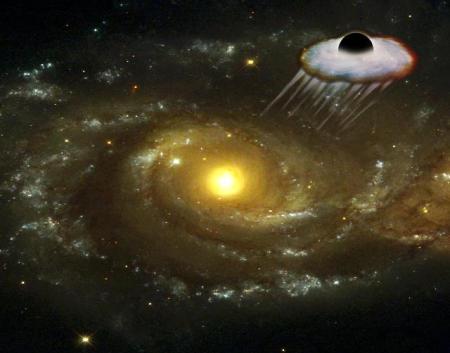*cough* Artist's concept of a black hole ejected from a galaxy *cough*