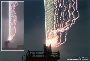 Triggered lightning, courtesy University of Florida